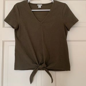 J. Crew tie bottom shirt